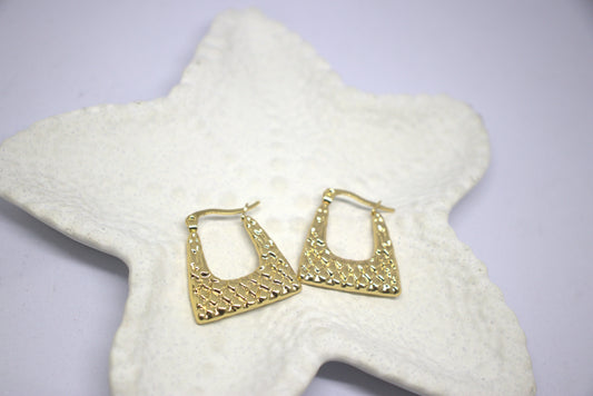 Gilded Glint Golden Hoops