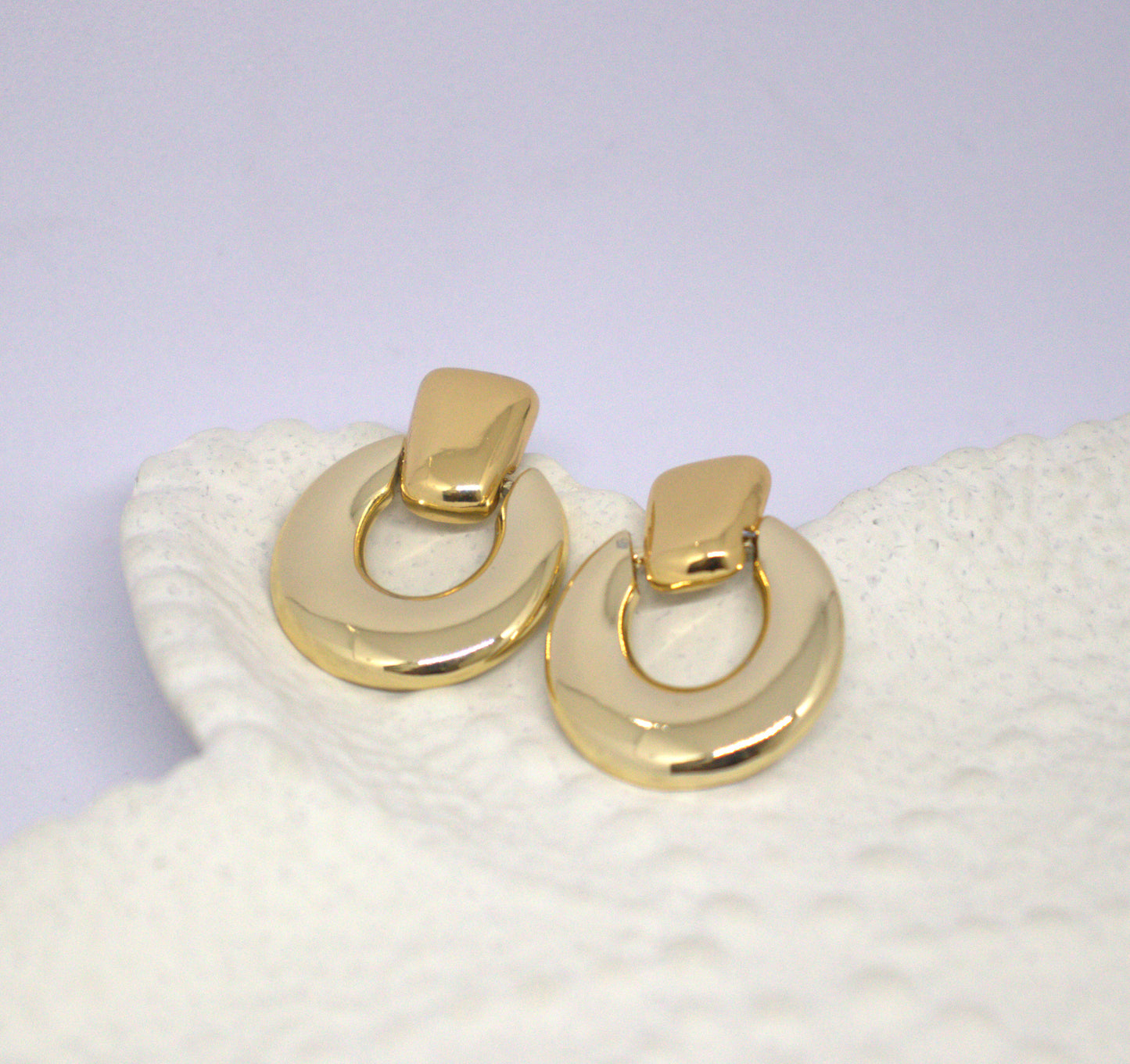 Golden Classic Statement Earrings