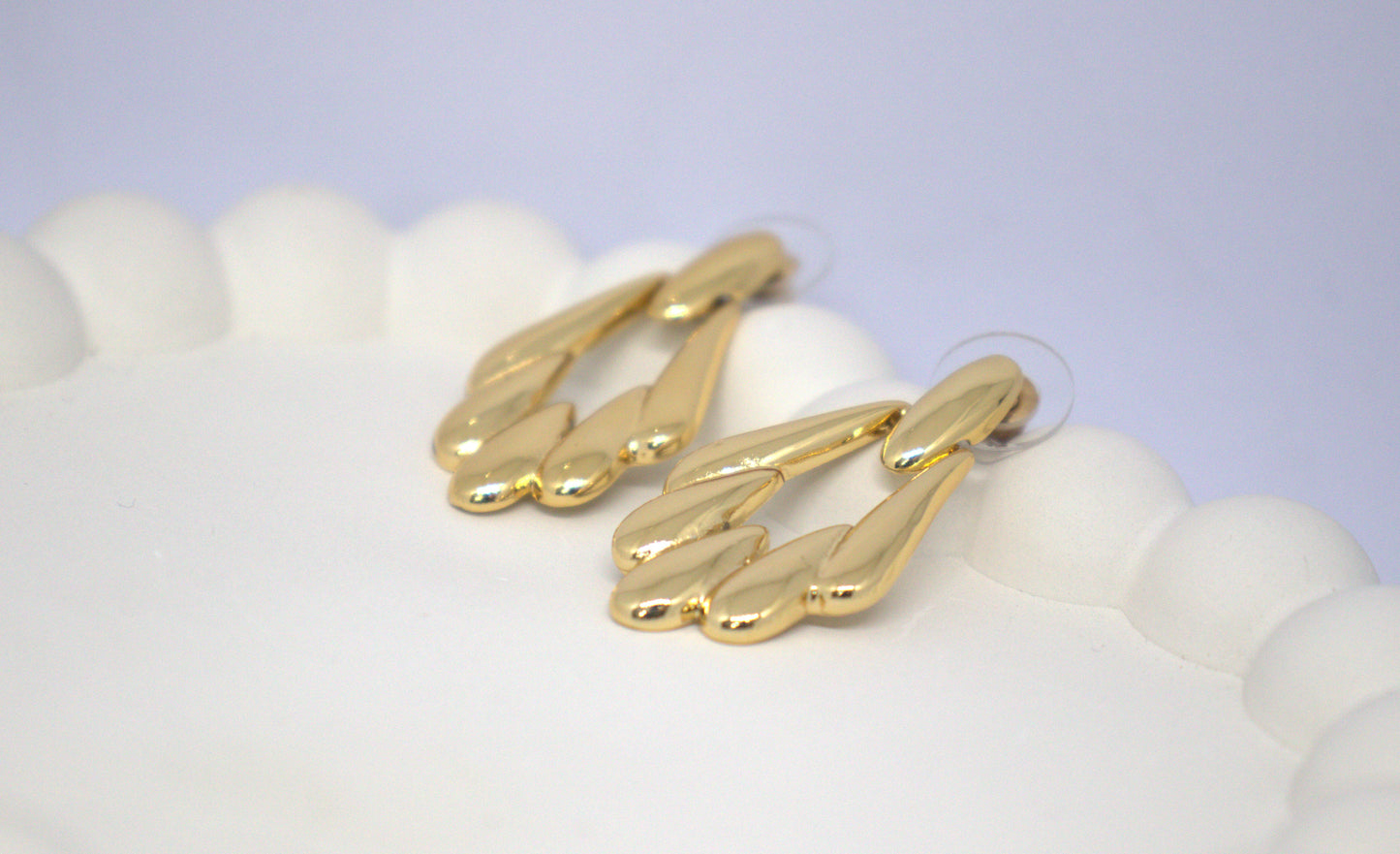 Golden DropDew Statement Earrings