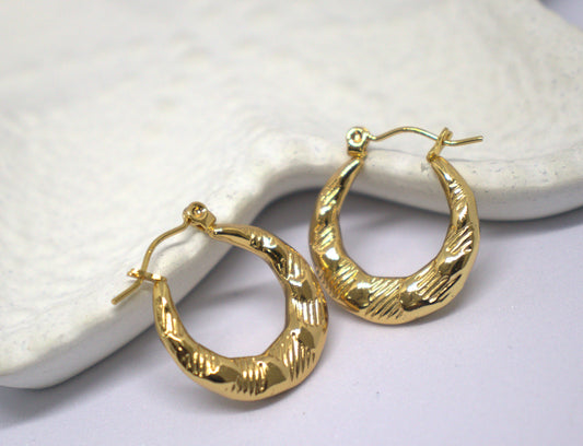 Golden Orbit Hoops