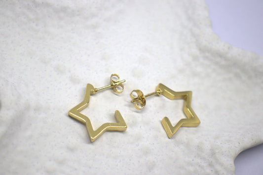 Star Dream Golden Hoops