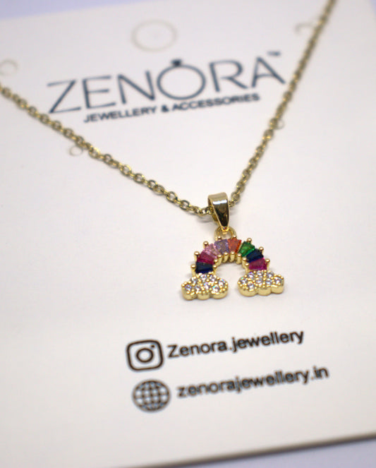 Rainbow & Clouds casual wear pendent