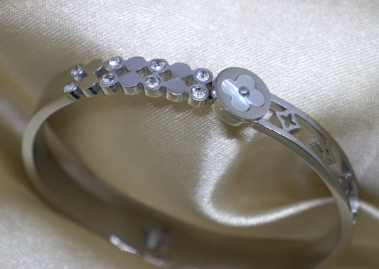 Silver Bloom Designer Bracelet