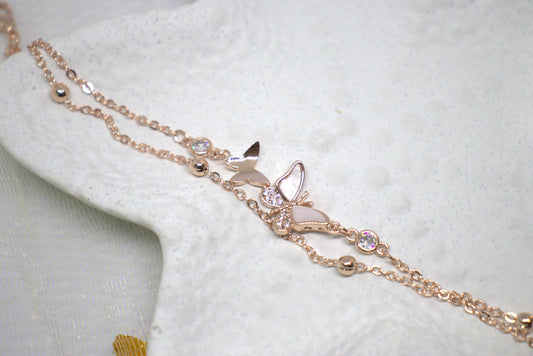 Butterfly Blissful Bracelet - double layered