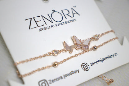 Butterfly Blissful Bracelet - double layered