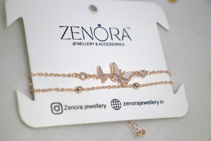 Butterfly Blissful Bracelet - double layered