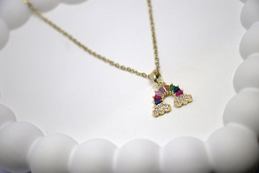 Rainbow & Clouds casual wear pendent