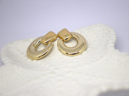 Golden Classic Statement Earrings