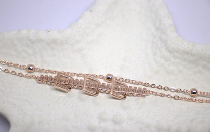 Squares Rose Gold Bracelet
