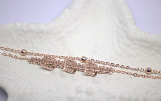Squares Rose Gold Bracelet