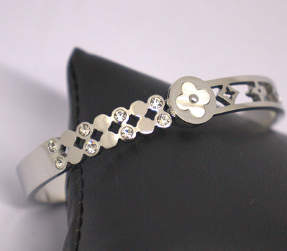 Silver Bloom Designer Bracelet