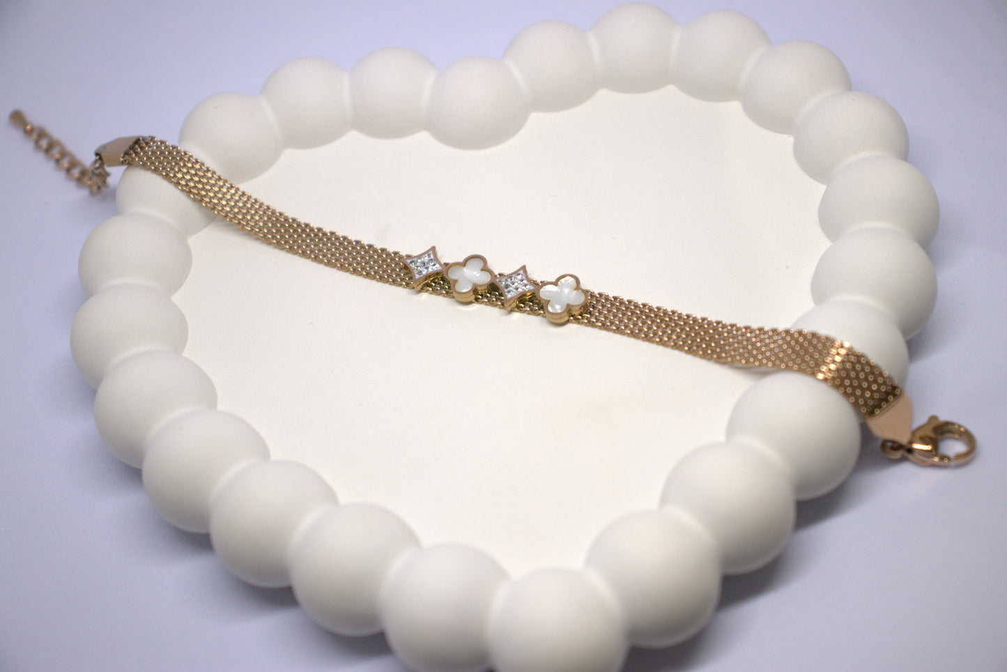 clover and diamond bracelet