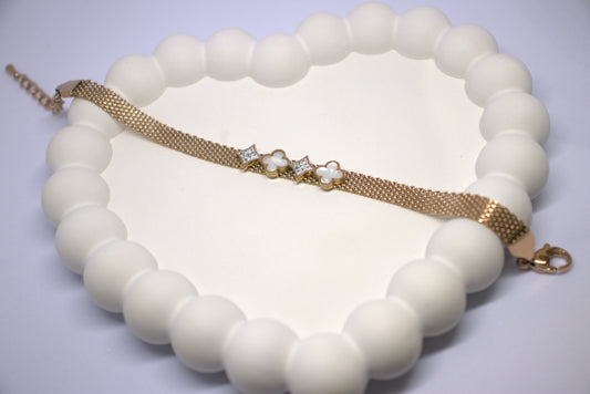 clover and diamond bracelet