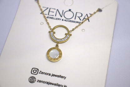 Elegant Golden Round Pendent