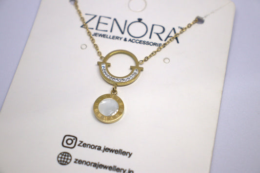 Elegant Golden Round Pendent