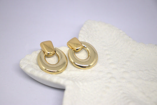 Golden Classic Statement Earrings