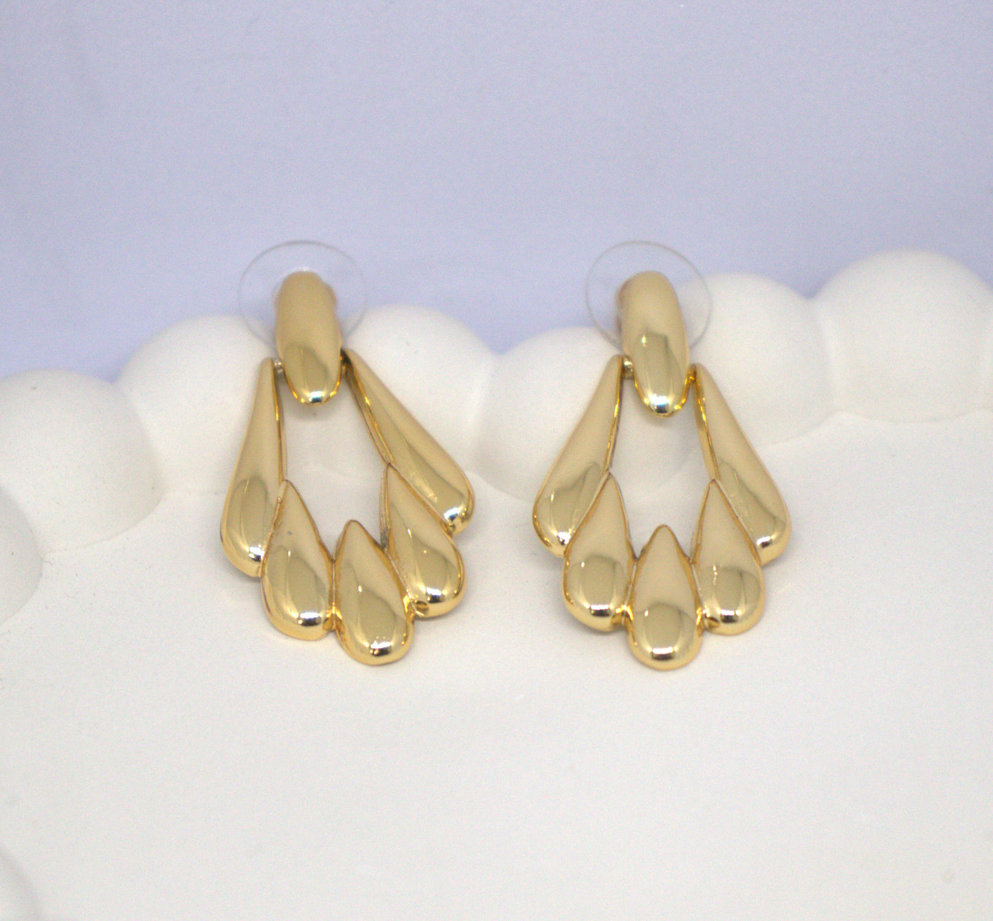 Golden DropDew Statement Earrings