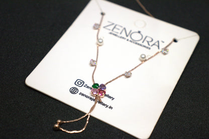 Colorful flower daily wear necklace