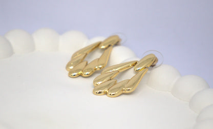 Golden DropDew Statement Earrings