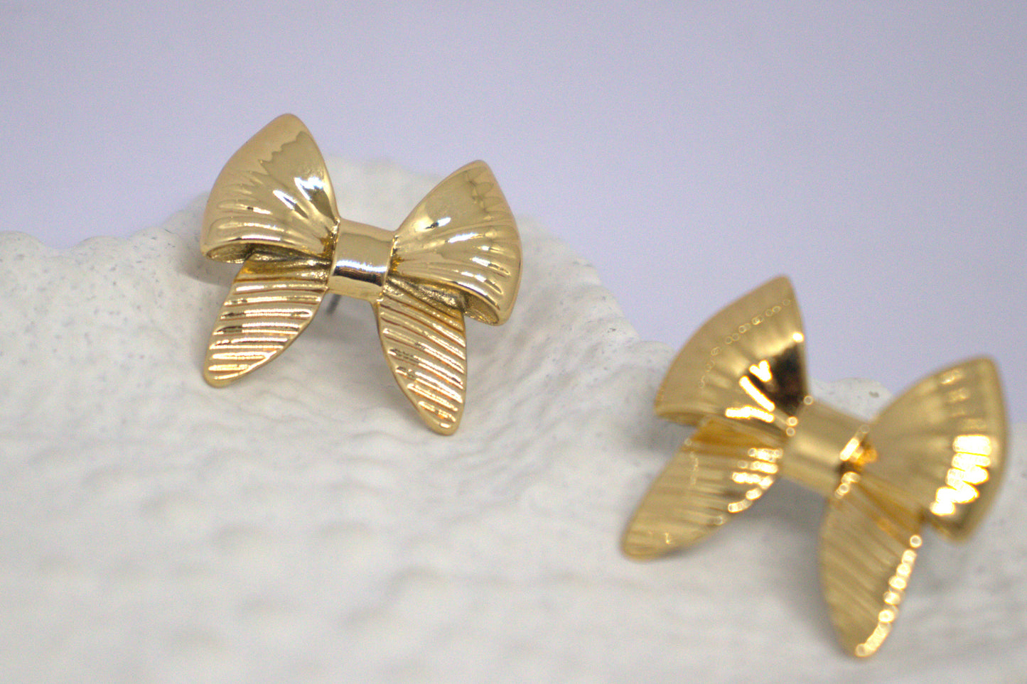 Golden Bowtie Classic Earrings