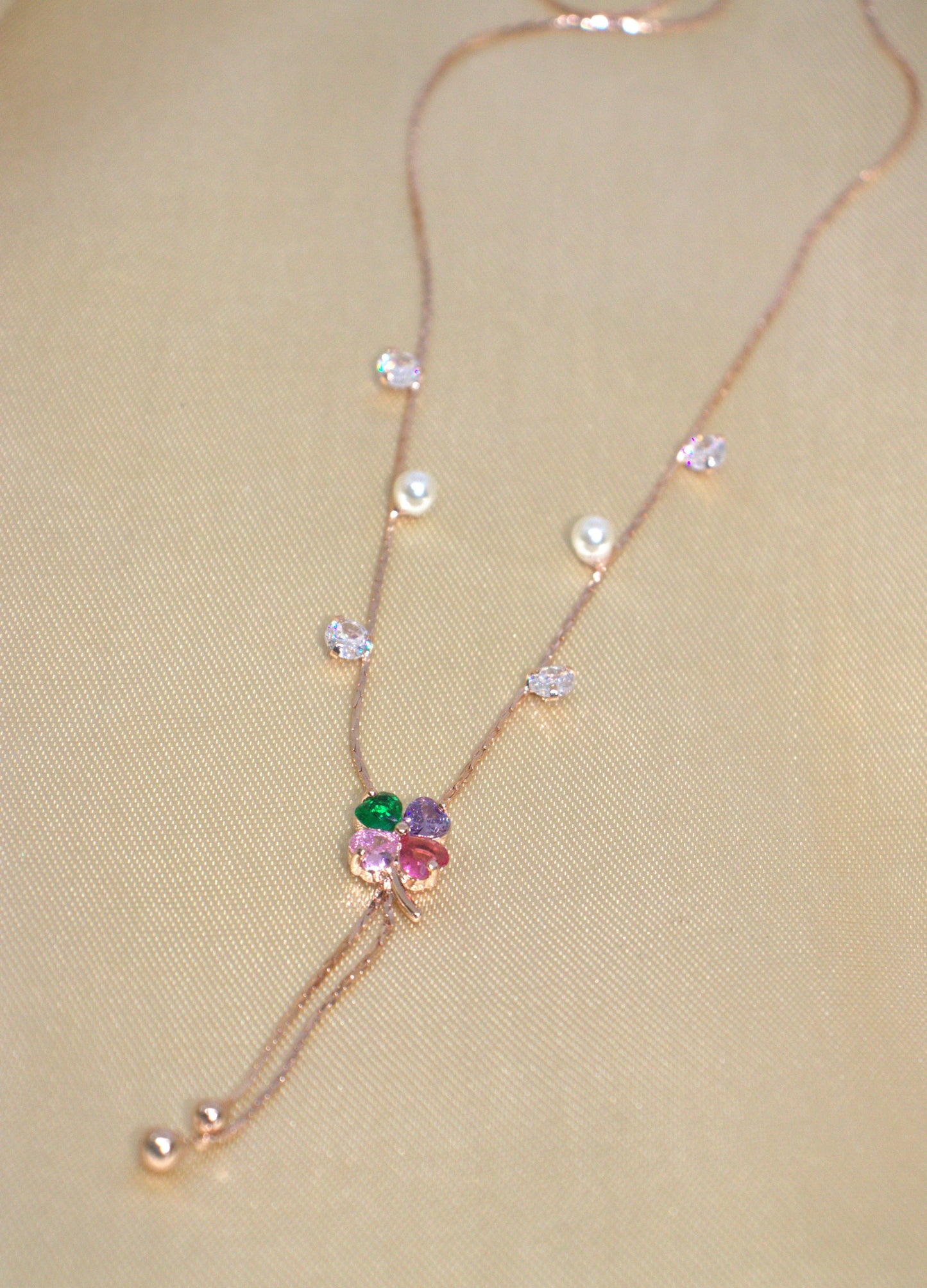 Colorful flower daily wear necklace