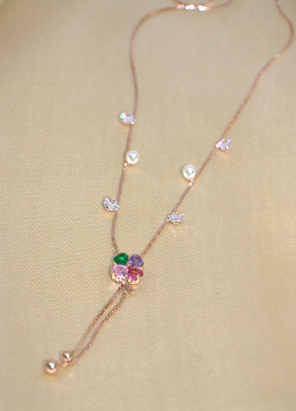 Colorful flower daily wear necklace