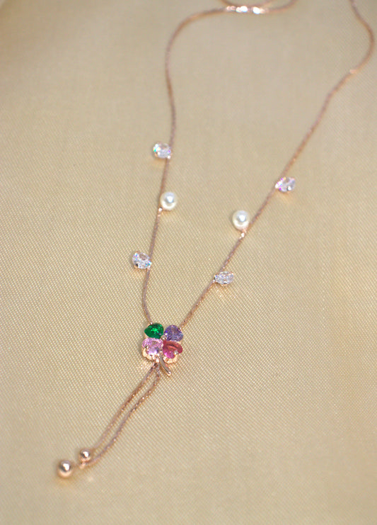 Colorful flower daily wear necklace