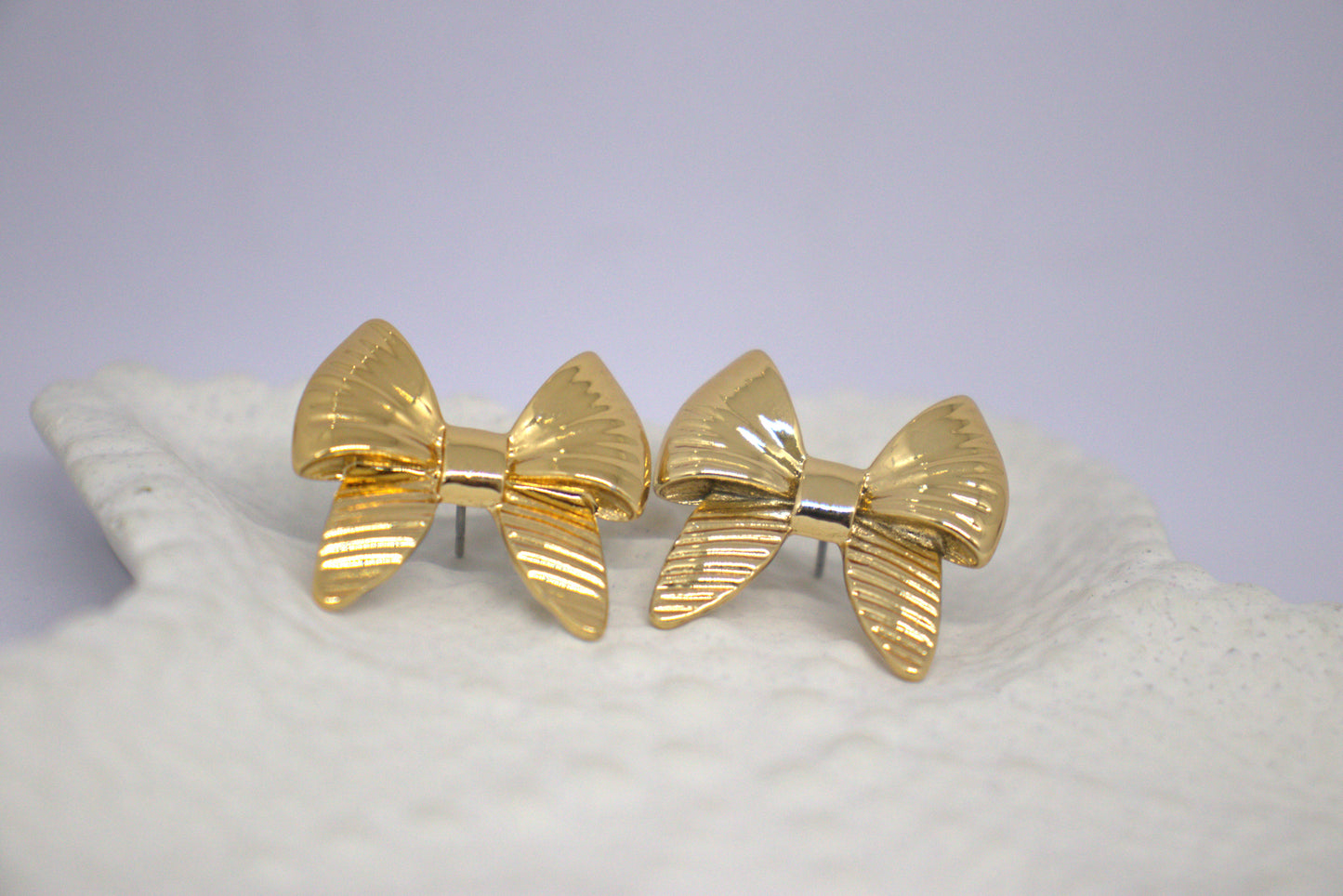 Golden Bowtie Classic Earrings