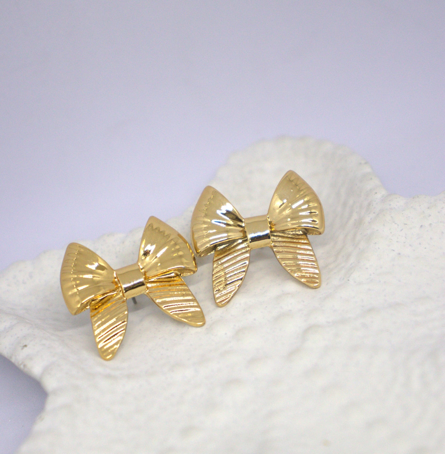 Golden Bowtie Classic Earrings