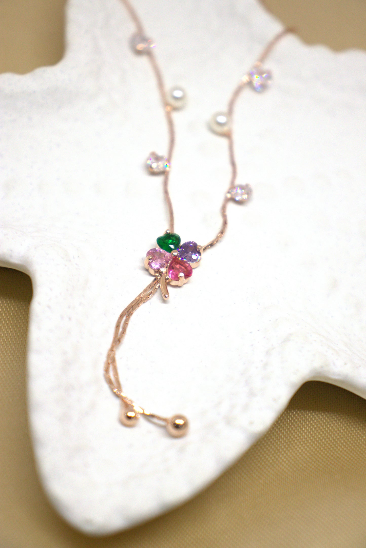 Colorful flower daily wear necklace