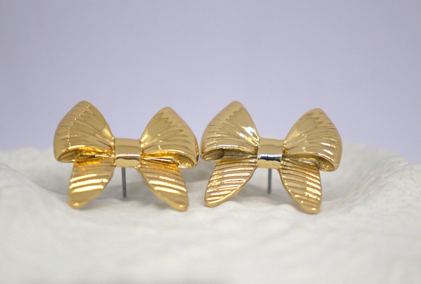 Golden Bowtie Classic Earrings