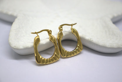 Golden Blaze Hoops