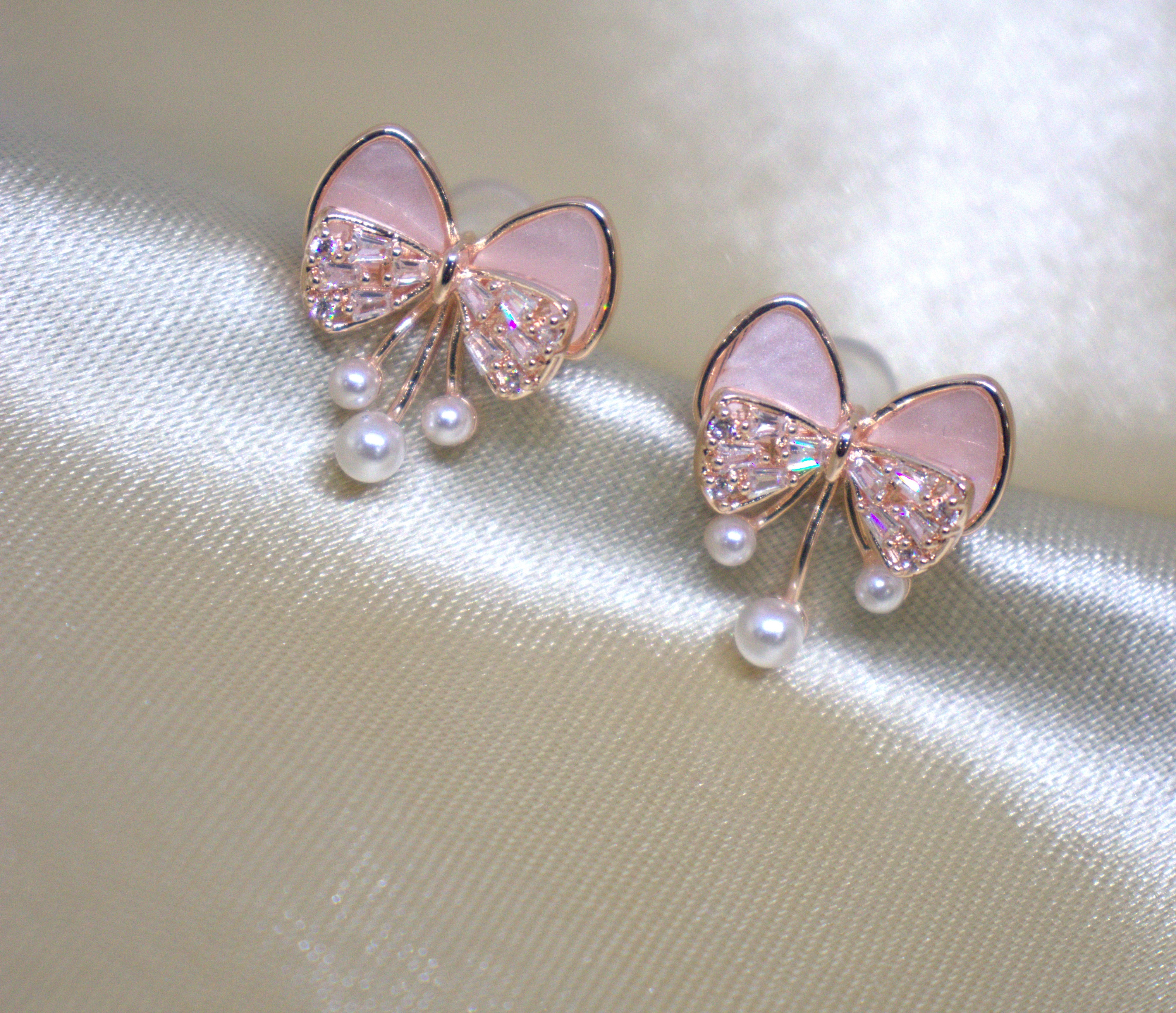 Elegant bow earrings – zenora jewellery