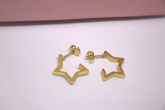 Star Dream Golden Hoops