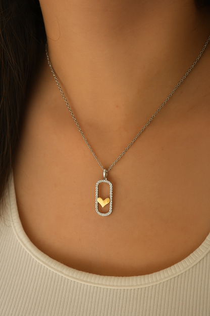 Gold & Diamond heart pendent